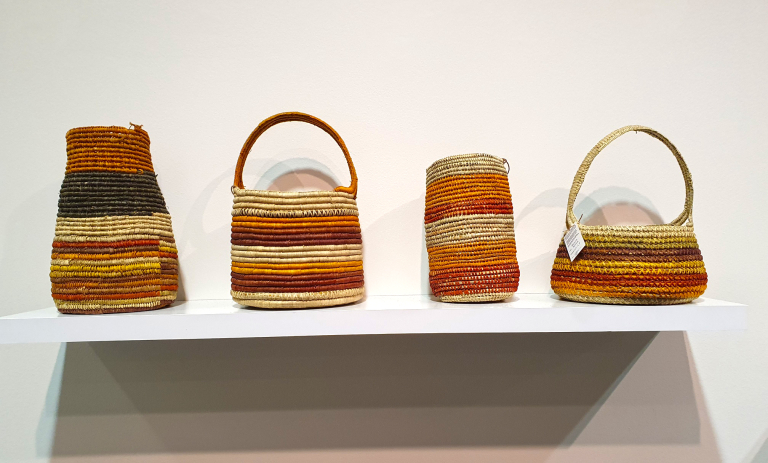 Handwoven fibre baskets