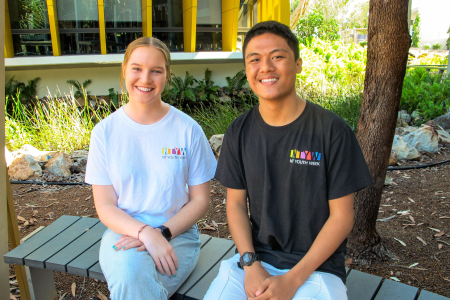 Charles Darwin University (CDU) students Ashleigh Dawe and Peter Susanto are 2024 NT Youth Week Ambassadors. 