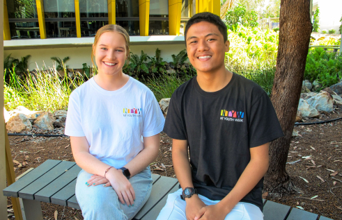 Charles Darwin University (CDU) students Ashleigh Dawe and Peter Susanto are 2024 NT Youth Week Ambassadors. 