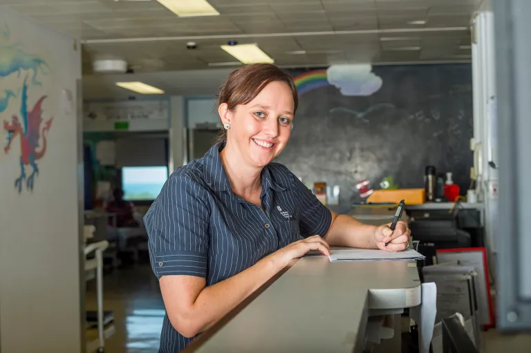 Female post graduate nursing student