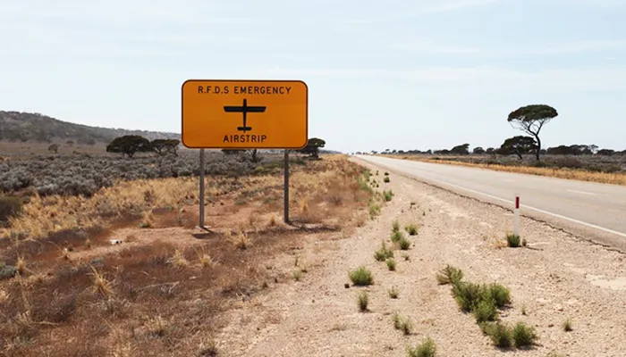Desert road leading somewhere