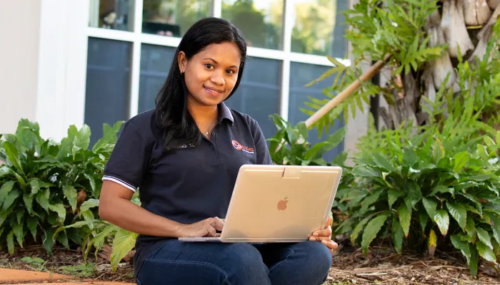 Merita - Public Health Student smiling at the camera