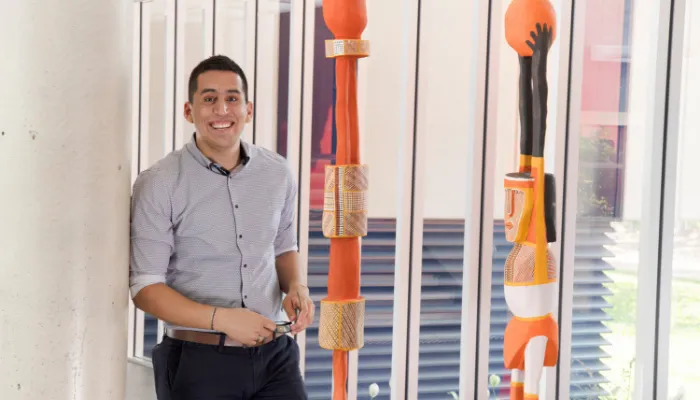 CDU Student Ben smiling at the camera