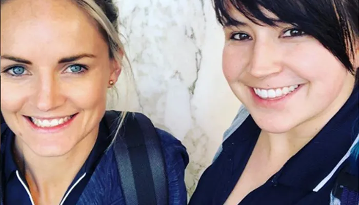 CDU nursing students -Emma and Charlotte