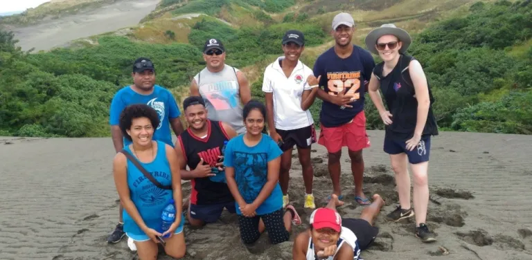 Group picture in Fiji