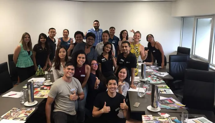 Coco and her friends at lunch