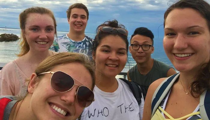 CDU STUDENT Muriel1 with friends at the beach 