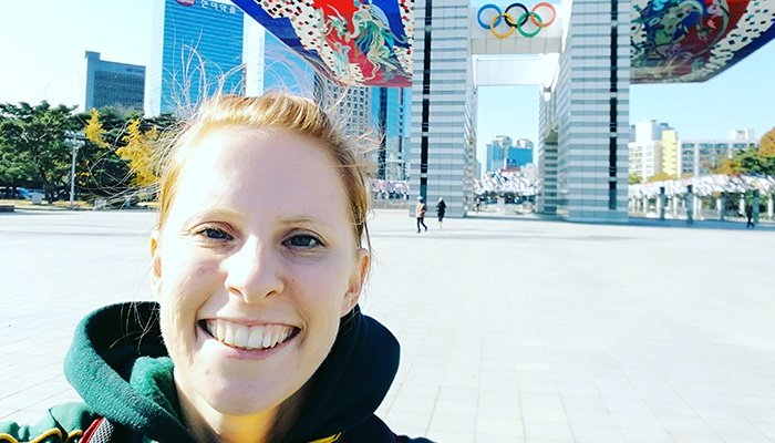 Saga Wessman at Olympic Park in Seoul