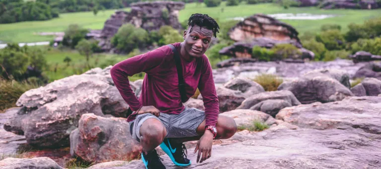 Tatenda during a hike