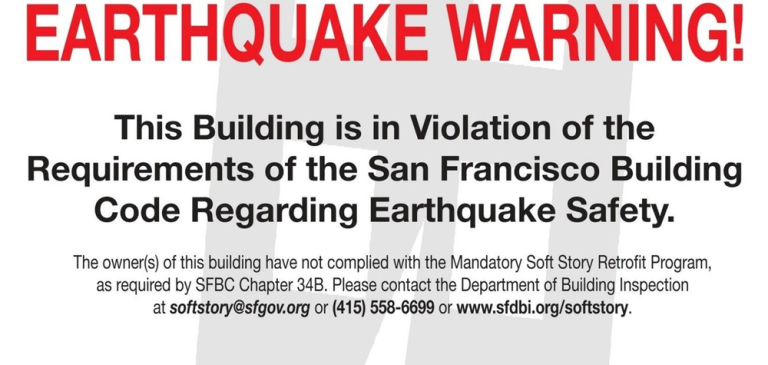 California earthquake building warning 