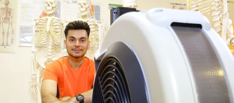 CDU student Emmanuel Giannikouris smiling at the camera