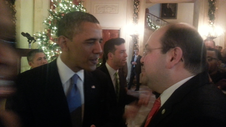 Emre meeting Barak Obama