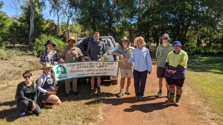 Brittany Hayword Brown on field studies with group of fellow students