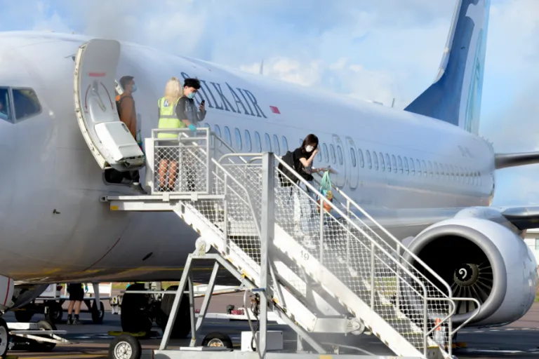International student charter flight arrival
