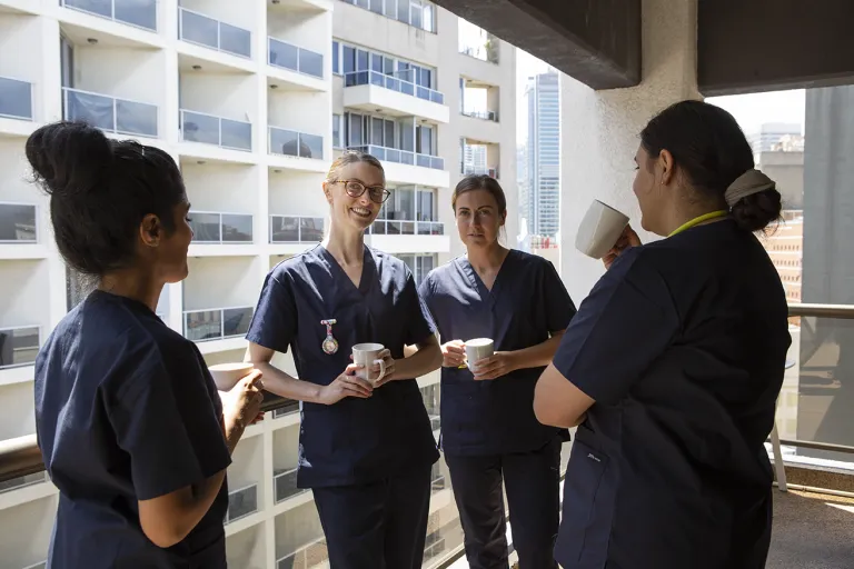 CDU student Michelle with her nursing colleagues