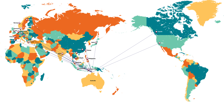CDU Global Partnership Map