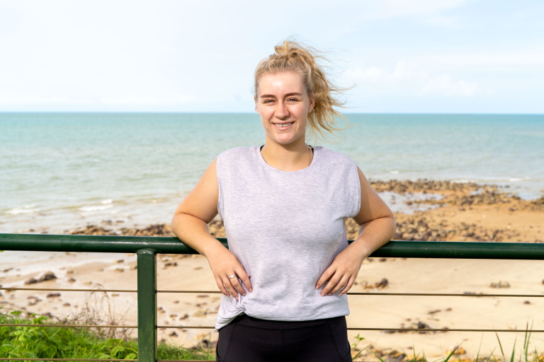 Fitness student Nikki outside in Darwin