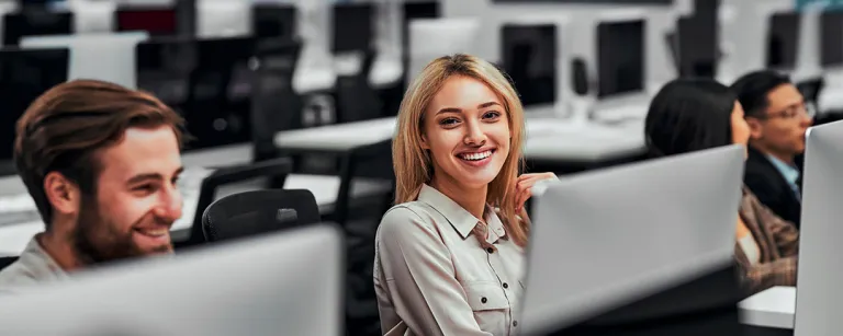 student work in computer