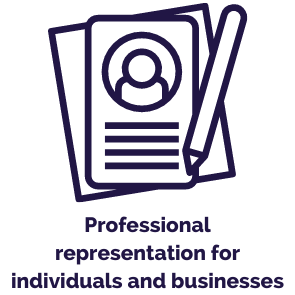 Professional representation for individuals and businesse