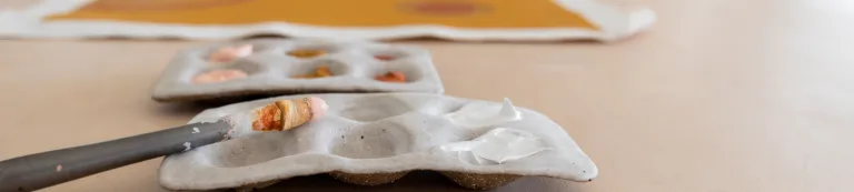 Paint brush and palette