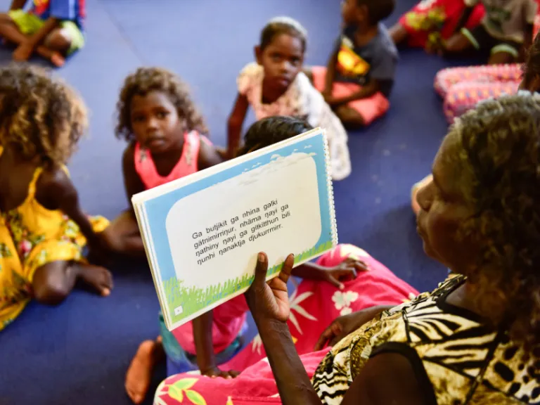 Northern Insitutute pic Indigenous teacher and class 