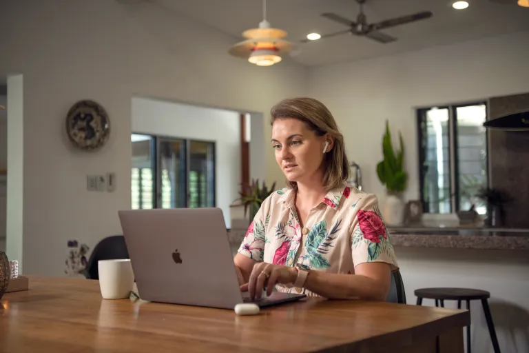 CDU student studying from home