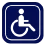 Image of a person in a wheelchair as the accessibility icon