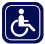 Image of a person in a wheelchair as the accessibility icon