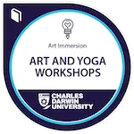 Art and Yoga Badge 150x150px