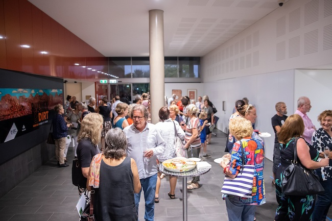 Exhibition opening festivities at CDU Art Gallery