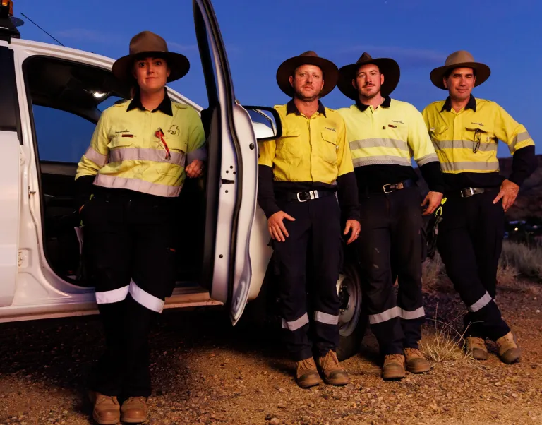 Electrician apprentice Georgie at work