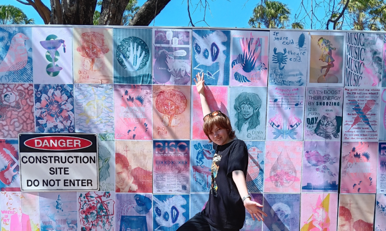 Visual arts student Osheen and her work featured at the Darwin Festival