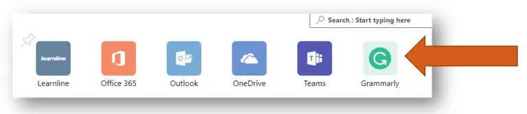 icons on the student portal