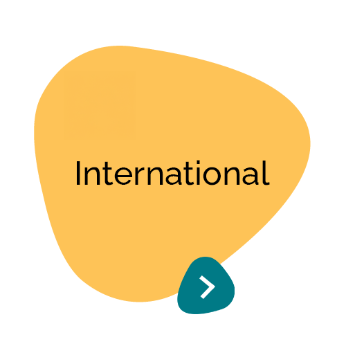 Yellow petal with text in the middle "International" 