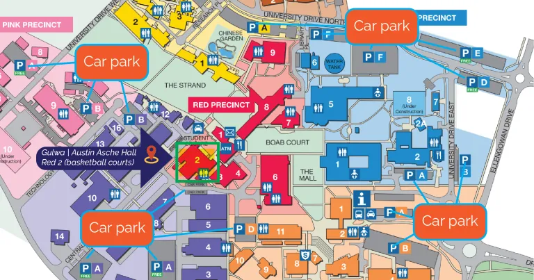 Gulwa | Austin Asche Hall  Red 2 (basketball courts)  CDU Casuarina Campus