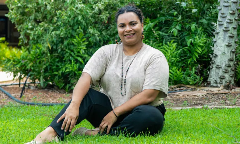 Social worker Priscilla on campus