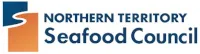 Northern Territory Seafood Council logo. Abstract, possibly wavy design in blue and orange at left, with the words "Northern Territory Seafood Council" on the right
