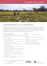 Thumbnail of Communities and livelihoods flyer