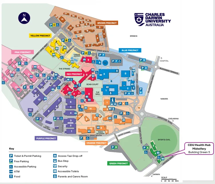 Midwifery location map