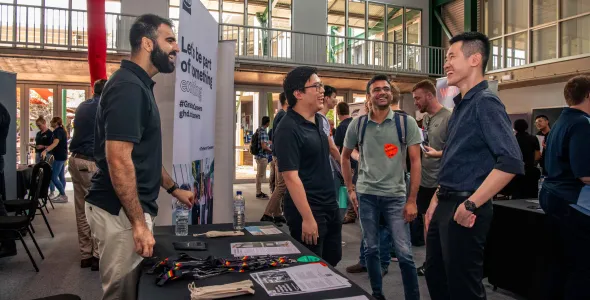 Student at careers fair