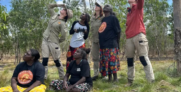 Northern Institute researchers in the field