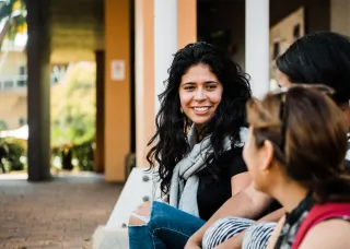 International students at orientation