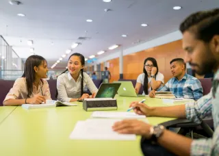 students in library 2