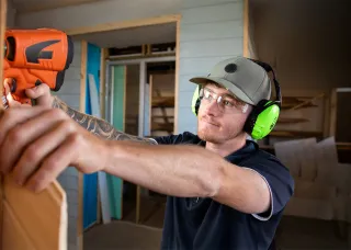 Carpentry student at Alice Springs