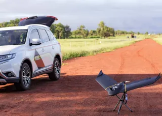 Drone testing at the CDU Katherine Rural Campus 