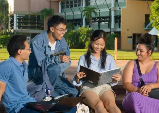 International students on Casuarina campus