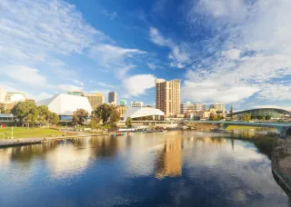 Adelaide City Centre across river