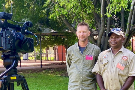 Rohan Fisher and Willie Rioli interviewed at the Savanna Fire Forum held at CDU.