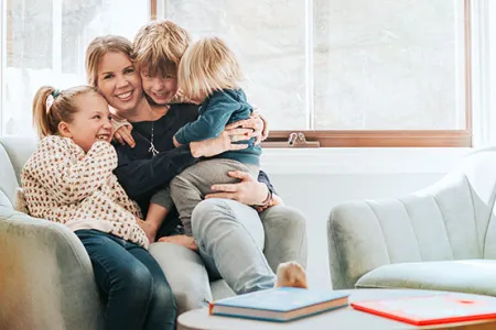Amy Graham and children