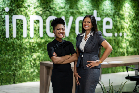 Stock image of business women innovation sustainability MBA